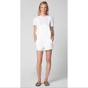 BLANKNYC White denim short overalls
